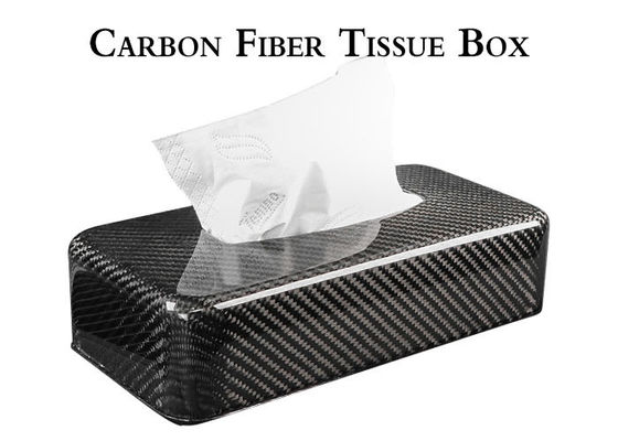 Wstrząsoodporne pudełko na chusteczki z błyszczącego włókna węglowego 3K