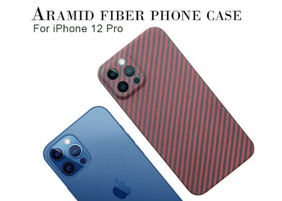 Aparat Full Cover Protection Czerwony futerał z włókna aramidowego do etui z włókna węglowego iPhone 12 Pro