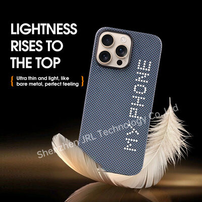 Świecące w ciemności super lekkie etui z włókna aramidowego i węglowego do iPhone 17 Pro
