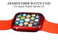 Odporny na wstrząsy błyszczący czerwony futerał na zegarek z włókna aramidowego dla Apple