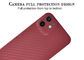 Etui na telefon z włókna węglowego iPhone 12 Mini etui z włókna aramidowego w kolorze czerwonym