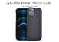 Magnetyczny czarny kolor Full Cover etui z włókna aramidowego do telefonu iPhone 12 Pro Max Kevlar Mobile Case